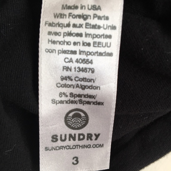 Sundry Ruched Surplice Black Dress Size 3 - Picture 7 of 8